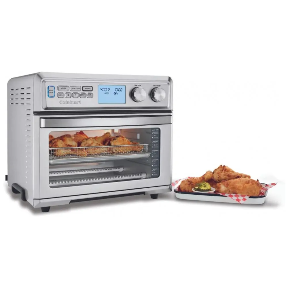 Forno Elétrico de Bancada com Tela LCD e Controle de Temperatura e Temporizador, 110V 1800W, Cuisinart TOA 95, Prata