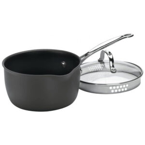 ECTQ20J0PE000B_3 jpg - Panela Antiaderente com Tampa de Vidro, 3 Litros, Aço Inoxidável, Cuisinart Chefs Classic