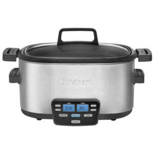 Panela Elétrica 6L com Tela LCD Programável, Aço Inox, 110V 960W, CUISINART MSC 600, Cinza