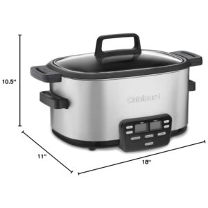 Panela Elétrica 6L com Tela LCD Programável, Aço Inox, 110V 960W, CUISINART MSC 600, Cinza