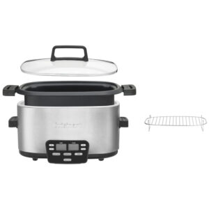 Panela Elétrica 6L com Tela LCD Programável, Aço Inox, 110V 960W, CUISINART MSC 600, Cinza