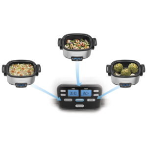 Panela Elétrica 6L com Tela LCD Programável, Aço Inox, 110V 960W, CUISINART MSC 600, Cinza