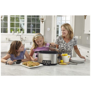 Panela Elétrica 6L com Tela LCD Programável, Aço Inox, 110V 960W, CUISINART MSC 600, Cinza