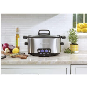 Panela Elétrica 6L com Tela LCD Programável, Aço Inox, 110V 960W, CUISINART MSC 600, Cinza