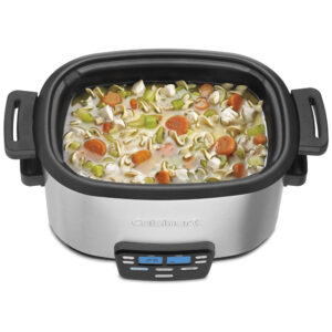 Panela Elétrica 6L com Tela LCD Programável, Aço Inox, 110V 960W, CUISINART MSC 600, Cinza