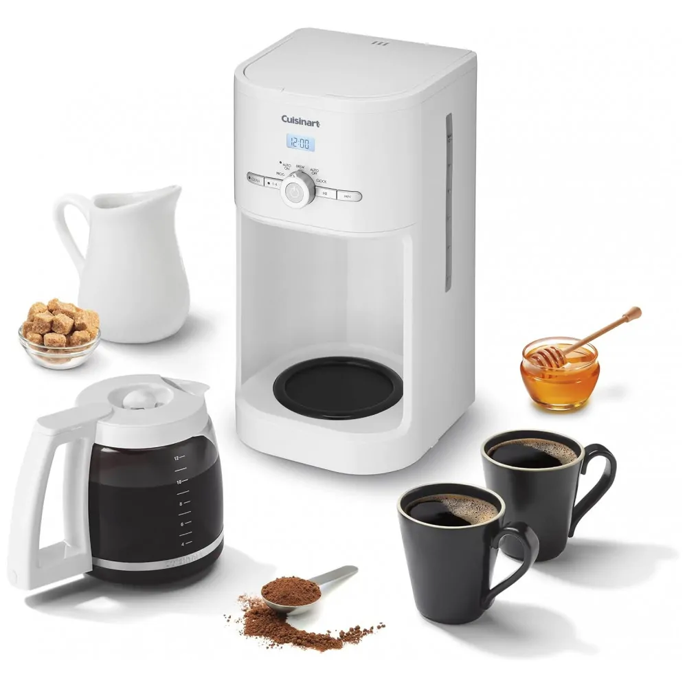 Cafeteira Elétrica Programável com Tela LCD e Painel de Controle, Branca, 110v, CUISINART DCC 1120, Branco