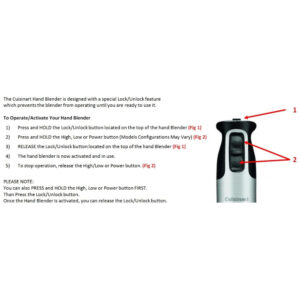 ECTQ2NX04B610B_2-3 jpg - Mix Smart Stick de 2 velocidades Hand Blender Aço inoxidável, 110v, CUISINART CSB 79R, Preto