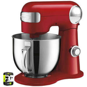 ECTQ41YB4J790B_0 jpg - Batedeira 5,2L com 12 Velocidades, Tigela em Aço Inoxidável e 3 Acessórios, 110V 500W, Cuisinart, Vermelha