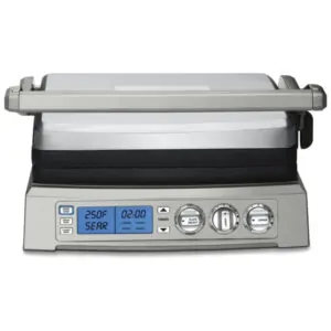 ECTQ4EXPDLA00B_0 jpg - Elite ill, Churrasqueira, Aço Inoxidável, 110v, CUISINART GR 300WS, Prateado