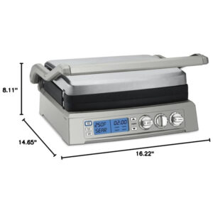 ECTQ4EXPDLA00B_7 jpg - Elite ill, Churrasqueira, Aço Inoxidável, 110v, CUISINART GR 300WS, Prateado