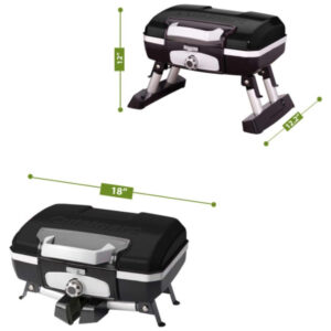 ECTQ4S6GCKJ00B_1 jpg - Grill, Churrasqueira Petit Gourmet Portátil, Gás, CUISINART CGG 180TB, Preto