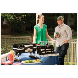 ECTQ4S6GCKJ00B_4 jpg - Grill, Churrasqueira Petit Gourmet Portátil, Gás, CUISINART CGG 180TB, Preto