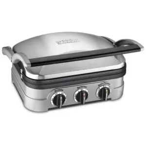 ECTQ4Y99DY200B_0-1 jpg - ill, Churrasqueira 5 in 1, Aço Inox, 110v, CUISINART GR 4N, Prateado