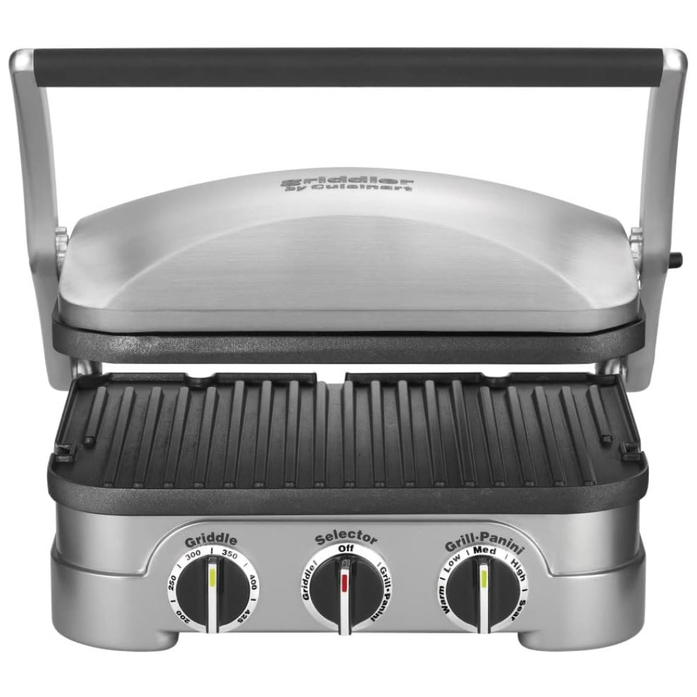 ECTQ4Y99DY200B_2-1 jpg - ill, Churrasqueira 5 in 1, Aço Inox, 110v, CUISINART GR 4N, Prateado