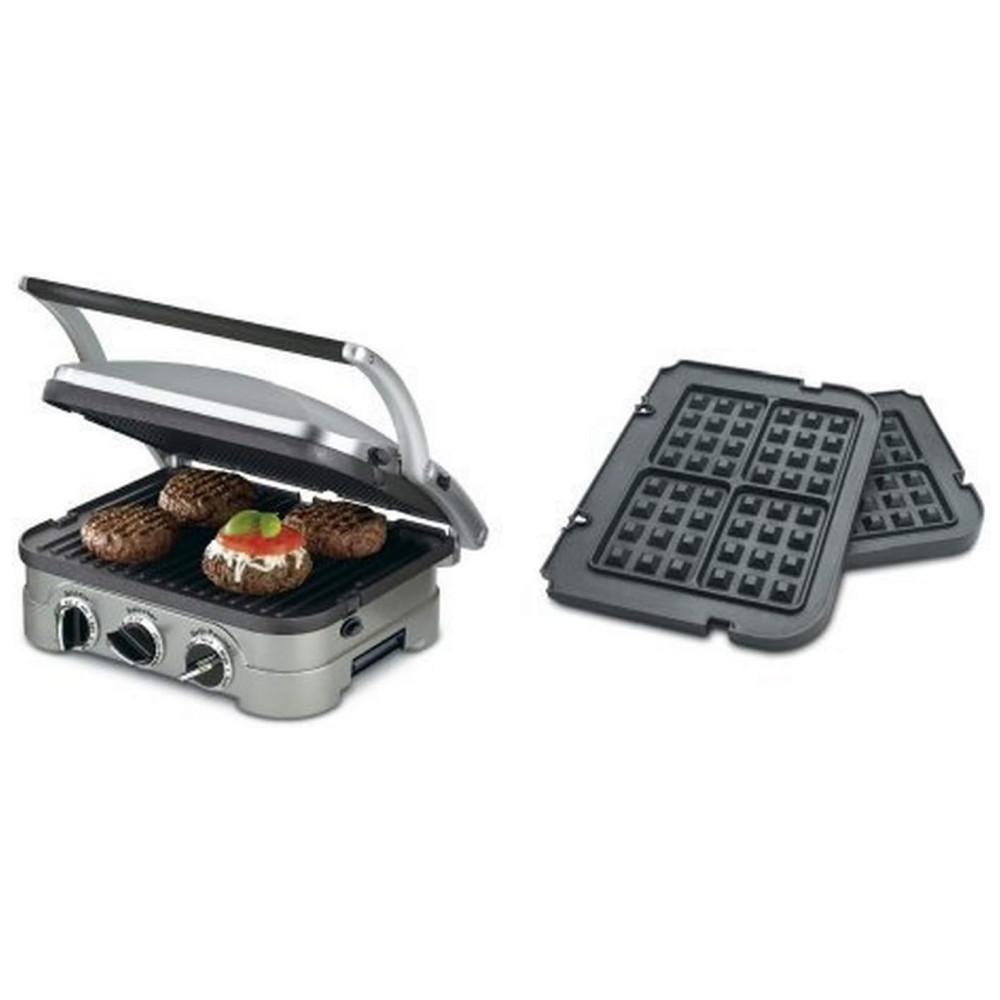 ECTQ6B45AGD00B_0 jpg - Sanduicheira, com placas para waffes, CUISINART GR 4N, Prateado