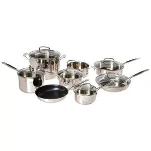 ECTQ6R7W74G10B_0-1 jpg - Conjunto de Panelas e Frigideiras de Aço Inoxidável, 14 Peças, CUISINART 77 14N, Prateado