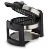 ECTQ6YRFWCK80B_0 jpg - Máquina de Waffle, assa dos 2 lados, 1000W, preto e prata, 110v, CUISINART, Prateado