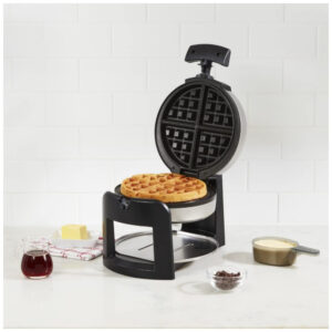 ECTQ6YRFWCK80B_6 jpg - Máquina de Waffle, assa dos 2 lados, 1000W, preto e prata, 110v, CUISINART, Prateado
