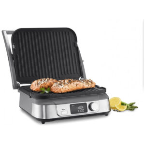 ECTQ7BPLX8770B_2 jpg - Churrasqueira, ill, Aço Inox, Elétrica, 110v, CUISINART GR 5B, Prateado