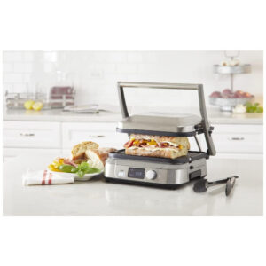 ECTQ7BPLX8770B_3 jpg - Churrasqueira, ill, Aço Inox, Elétrica, 110v, CUISINART GR 5B, Prateado