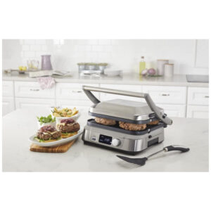 ECTQ7BPLX8770B_4 jpg - Churrasqueira, ill, Aço Inox, Elétrica, 110v, CUISINART GR 5B, Prateado