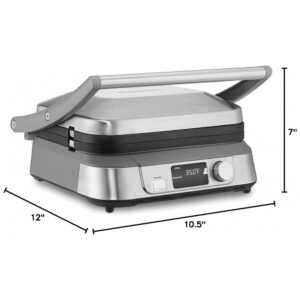 ECTQ7BPLX8770B_6 jpg - Churrasqueira, ill, Aço Inox, Elétrica, 110v, CUISINART GR 5B, Prateado