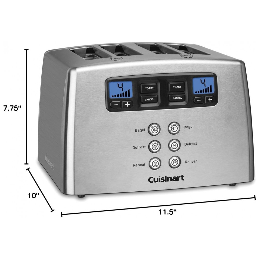 ECTQ8VLS6I800B_3-1 jpg - Torradeira, 4 fatias, Escovada, CUISINART CPT 440C, Prateado