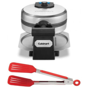 ECTQ8Z71XVL80B_0-3 jpg - Máquina de waffles belga com pinças de nylon de 8 polegadas, CUISINART, Prateado
