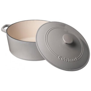 ECTQCTXC39L10B_1-2 jpg - Panela de Ferro Fundido 6 Litros Forno Holandês Esmaltado e Antiaderente, CUISINART CI670 30GRW, Cinza