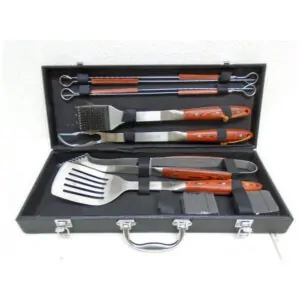 ECTQCVYD4I300B_3 jpg - Kit Churrasco na Grelha 10 Peças de Aço Inoxidável com Estojo de zenamento, CUISINART CGS 2010, Marrom