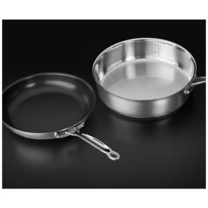 ECTQDDFWCV8C0B_1-2 jpg - Conjunto de Panelas em Aço Inoxidável com Tampas de Vidro Temperado, 13 Peças, Cuisinart 77 13, Prata