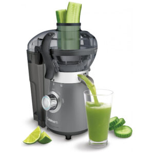 ECTQDH7NS68C0B_2-3 jpg - Centrífuga de Frutas 470mL em Aço Inoxidável com Indicadores em LED e Botão Giratório, 450W, Cuisinart, Prata