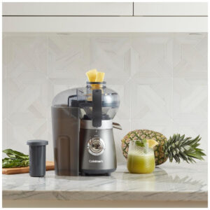ECTQDH7NS68C0B_5-3 jpg - Centrífuga de Frutas 470mL em Aço Inoxidável com Indicadores em LED e Botão Giratório, 450W, Cuisinart, Prata