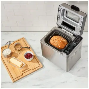 ECTQDYVGC3YB0B_1 jpg - Panificadora com Convecção, 16 Funções, 3 Tamanhos de Pão de até 900g e 3 Cores de Crosta Disponíveis, 110V 1800W, Cuisinart, Prata