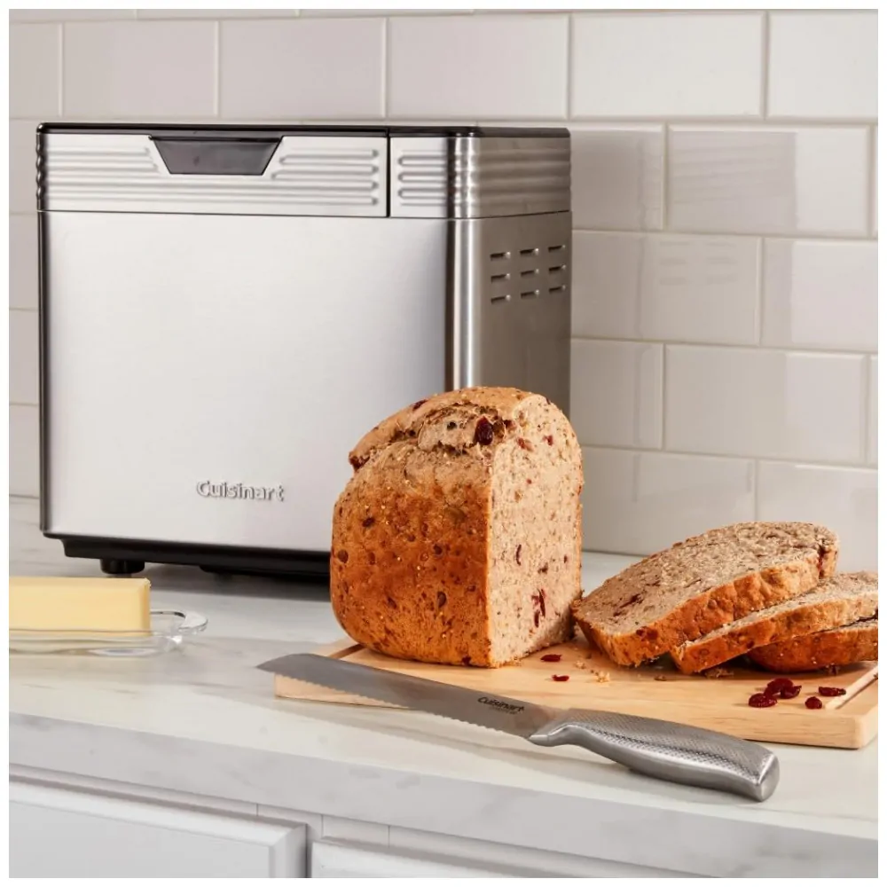 ECTQDYVGC3YB0B_2 jpg - Panificadora com Convecção, 16 Funções, 3 Tamanhos de Pão de até 900g e 3 Cores de Crosta Disponíveis, 110V 1800W, Cuisinart, Prata