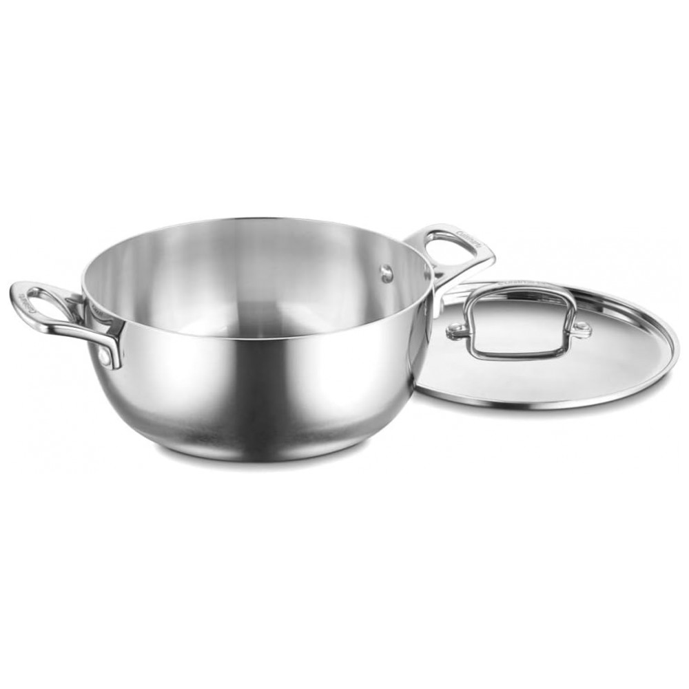 ECTQE1ZR2N800B_0 jpg - Forno Holandês com Tampa 4 Litros em Aço Inoxidável Tri Py, Cuisinart French Classic