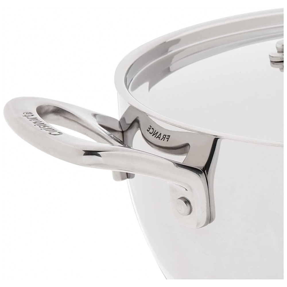 ECTQE1ZR2N800B_3 jpg - Forno Holandês com Tampa 4 Litros em Aço Inoxidável Tri Py, Cuisinart French Classic