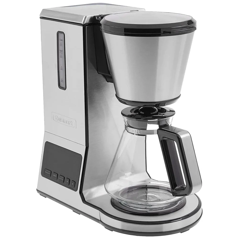 ECTQEDVUU2410B_0 jpg - Cafeteira Elétrica Programável P1 de 8 Xícaras Filtro de Aço Inoxidável Programável de 24h Auto Limpeza, CUISINART CPO 800, Prateado