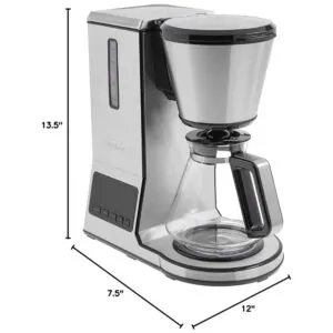 ECTQEDVUU2410B_6 jpg - Cafeteira Elétrica Programável P1 de 8 Xícaras Filtro de Aço Inoxidável Programável de 24h Auto Limpeza, CUISINART CPO 800, Prateado