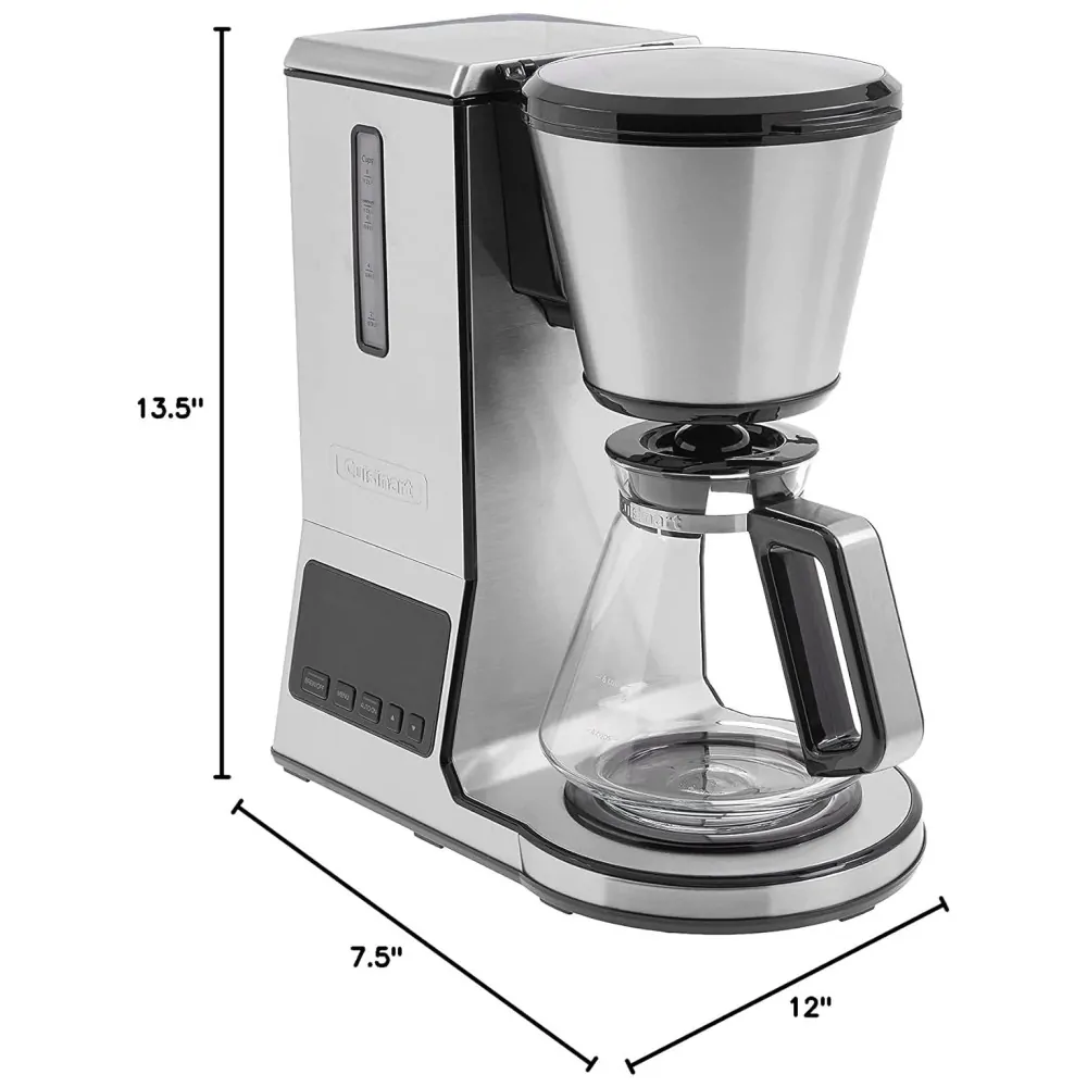ECTQEDVUU2410B_6 jpg - Cafeteira Elétrica Programável P1 de 8 Xícaras Filtro de Aço Inoxidável Programável de 24h Auto Limpeza, CUISINART CPO 800, Prateado