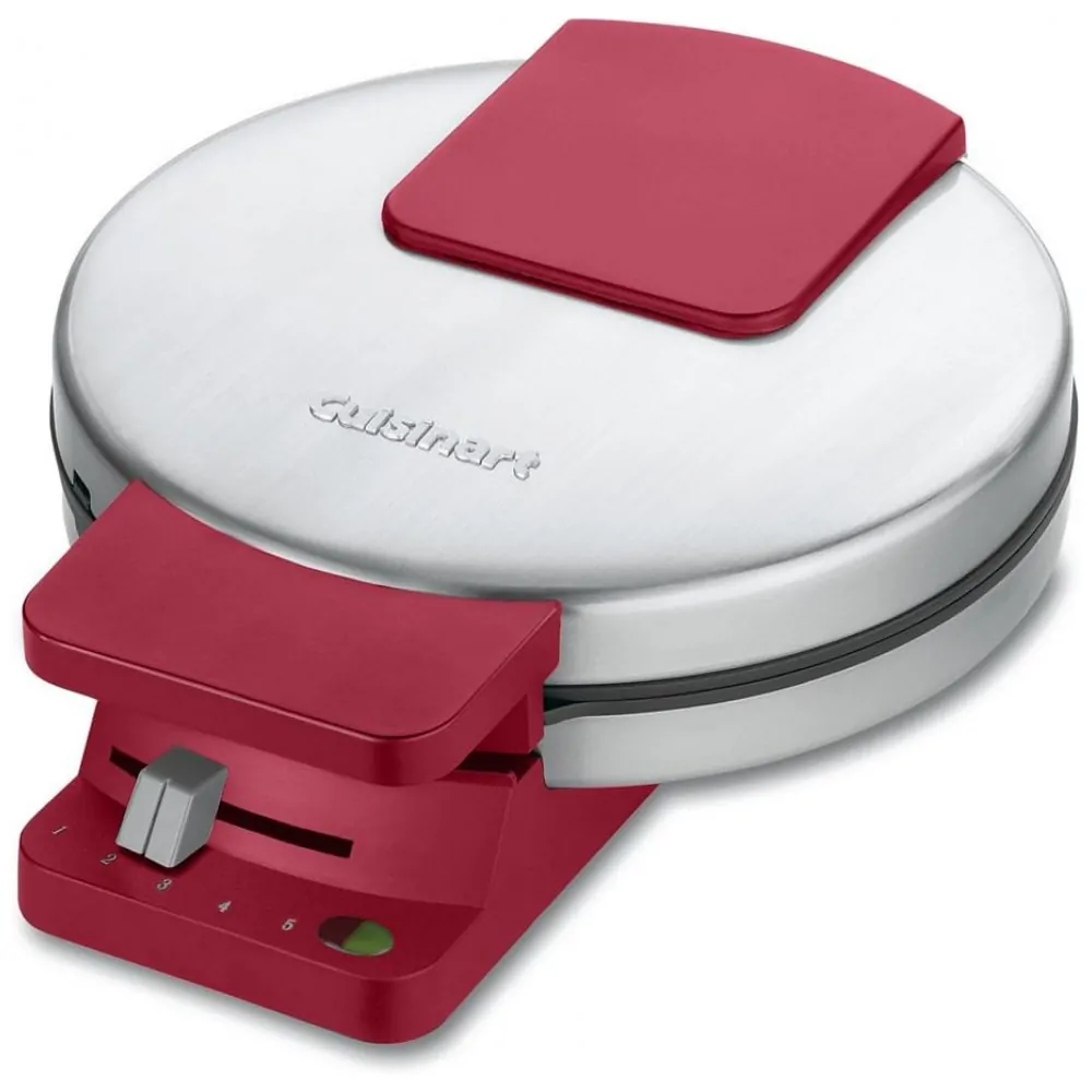 ECTQEMR04B610B_0-3 jpg - Máquina de Waffle Antiaderente 2 Fatias com Controle de Temperatura, 110v, CUISINART WMR CAR, Vermelho