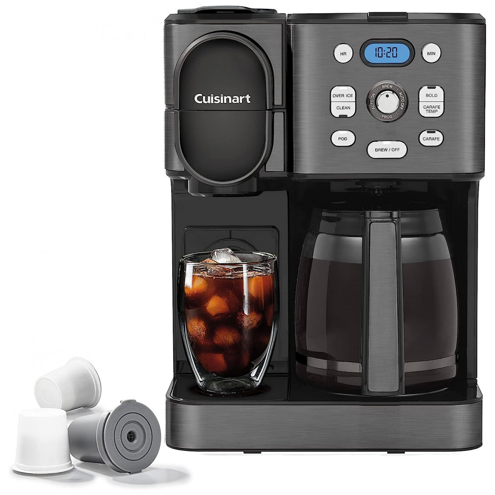 ECTQF6D959PB0B_1 jpg - Cafeteira Programável 1 Litro em Aço Inoxidável com Painel Digital, 110V 800W, Cuisinart, Preta