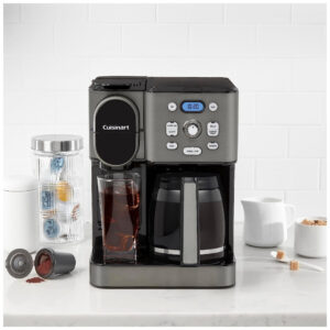 ECTQF6D959PB0B_3 jpg - Cafeteira Programável 1 Litro em Aço Inoxidável com Painel Digital, 110V 800W, Cuisinart, Preta