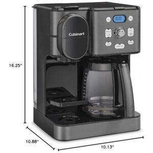 ECTQF6D959PB0B_4 jpg - Cafeteira Programável 1 Litro em Aço Inoxidável com Painel Digital, 110V 800W, Cuisinart, Preta