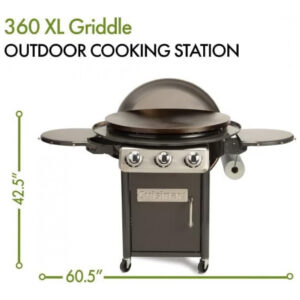 ECTQFK1RZW280B_1 jpg - Churrasqueira á Gás, portátil, com superfície de, para 15 pessoas, preta, CUISINART CGG 999, Preto