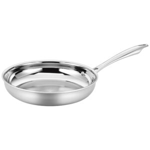 ECTQFQ51CRB70B_5 jpg - Jogo de Panelas e Frigideiras em Aço Inoxidável com 10 Peças, Bordas Cônicas para Vazamento sem Gotejamento e Alças de Aderência Fria, Cuisinart TPS-10, Prata