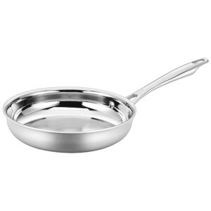 ECTQFQ51CRB70B_6 jpg - Jogo de Panelas e Frigideiras em Aço Inoxidável com 10 Peças, Bordas Cônicas para Vazamento sem Gotejamento e Alças de Aderência Fria, Cuisinart TPS-10, Prata