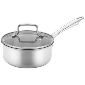 ECTQFQ51CRB70B_8 jpg - Jogo de Panelas e Frigideiras em Aço Inoxidável com 10 Peças, Bordas Cônicas para Vazamento sem Gotejamento e Alças de Aderência Fria, Cuisinart TPS-10, Prata