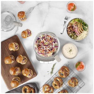 ECTQG4WP39R90B_2 jpg - Processador de Alimentos Multifuncional 2.4L em Aço Inoxidável, 950W, 110v, CUISINART FP 110SS, Prateado