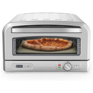 Forno de Pizza Portátil de Bancada em Aço Inoxidável Cuisinart CPZ120, 110V 1800W Prata